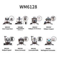 WM6128 Building Blocks 8pcs/set Wolf Regiment Commandos Brick Heavy Infantry Wolfpack Figure Commander Wolfe mini Assembly Toys