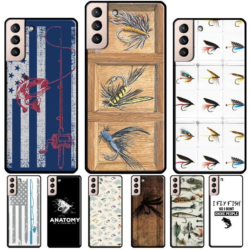 Fly Fishing Lure Case For Samsung Galaxy S10 S9 S8 Note 10 Plus Note 20 S22 S21 S23 Ultra S20 FE Cover Shell