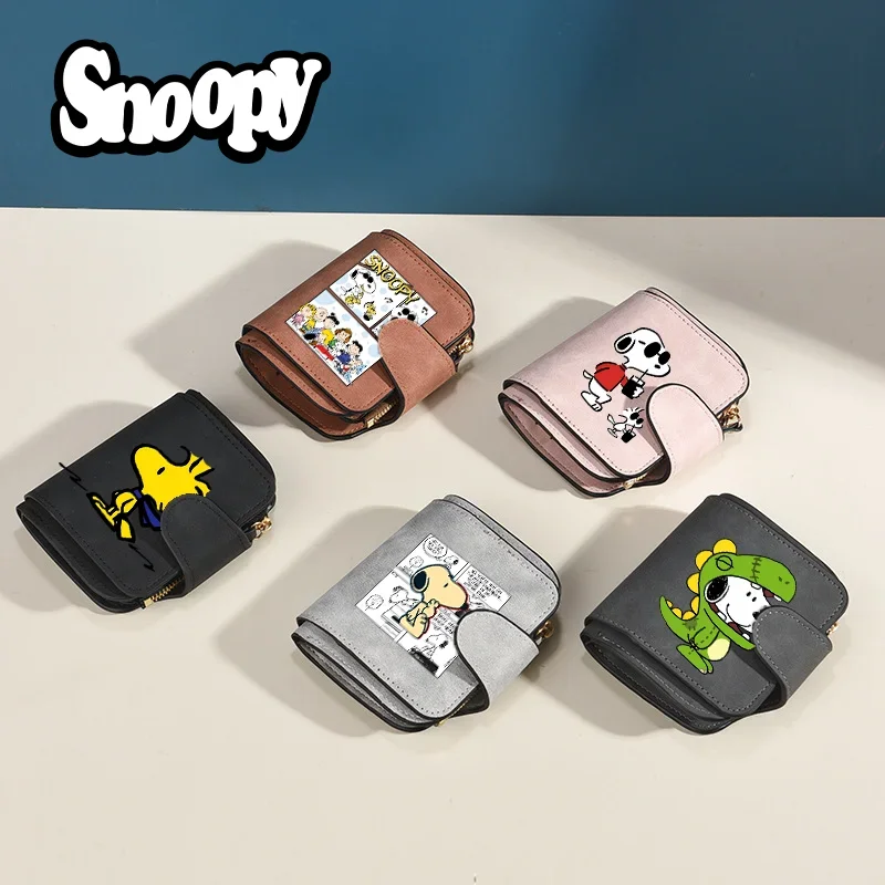 Snoopy Women Men Wallet Short Simple Purses Ladies Casual Hasp Bags Small Purse Girls Bags Coin Bag Women Purses Gift Hot