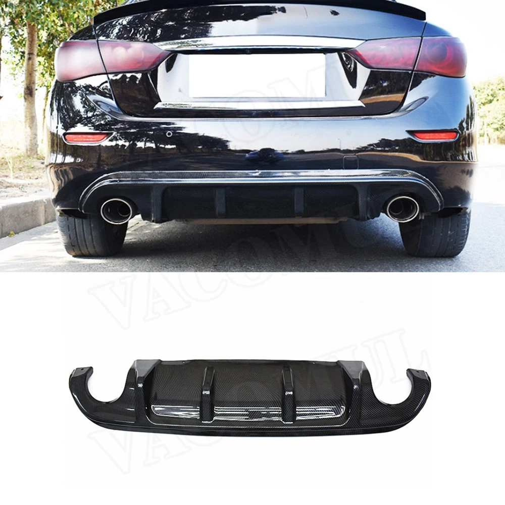 

VACOMUL Car Rear Diffuser Lip Spoiler Bumper Guard ABS Standard/Sport Version Body Kit Cover For Infiniti Q50 2014-2017