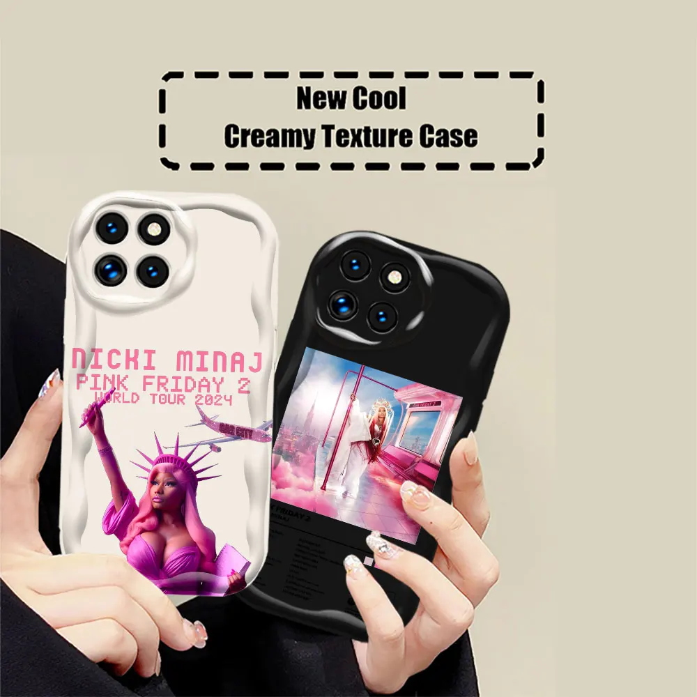 Pink Friday 2 Nicki Minaj Rapper Phone Case For Xiaomi Mi 14 12 11 Poco X6 X5 X4 X3 M6 M4 M3 F4 F3 Pro GT Nfc Lite 3D Wave Cover