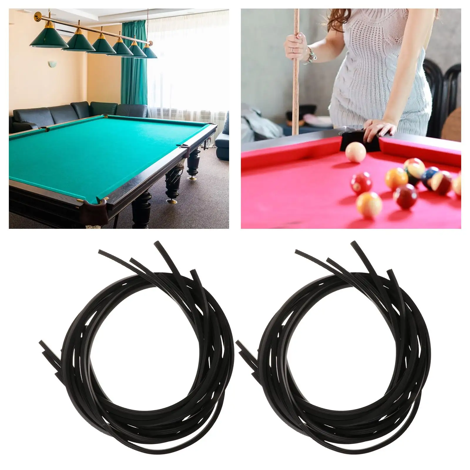 6x Billiard Rail Cushions Game Room Pool Table Accessories Replace Black Snooker Tablecloth Bumpers Pool Table Bumpers Bumpers