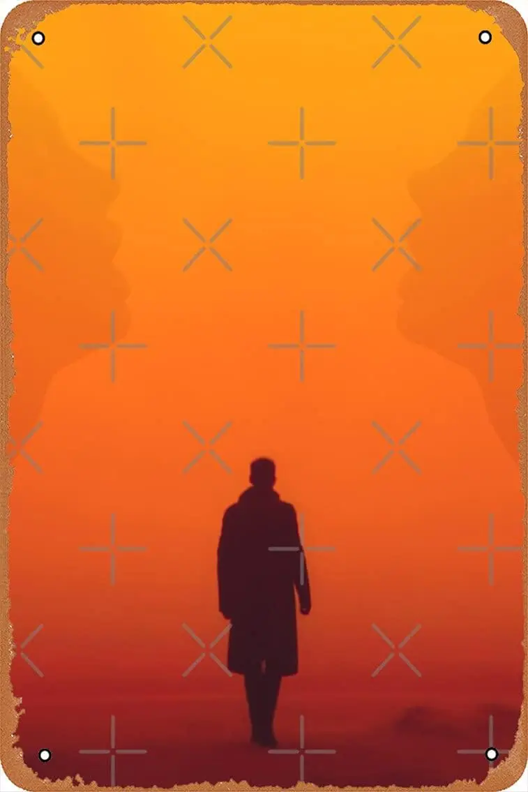 NIUMOWANG Metal Sign - Blade Runner 2049 Minimalist - Textless Tin Poster 12 X 8 Inches