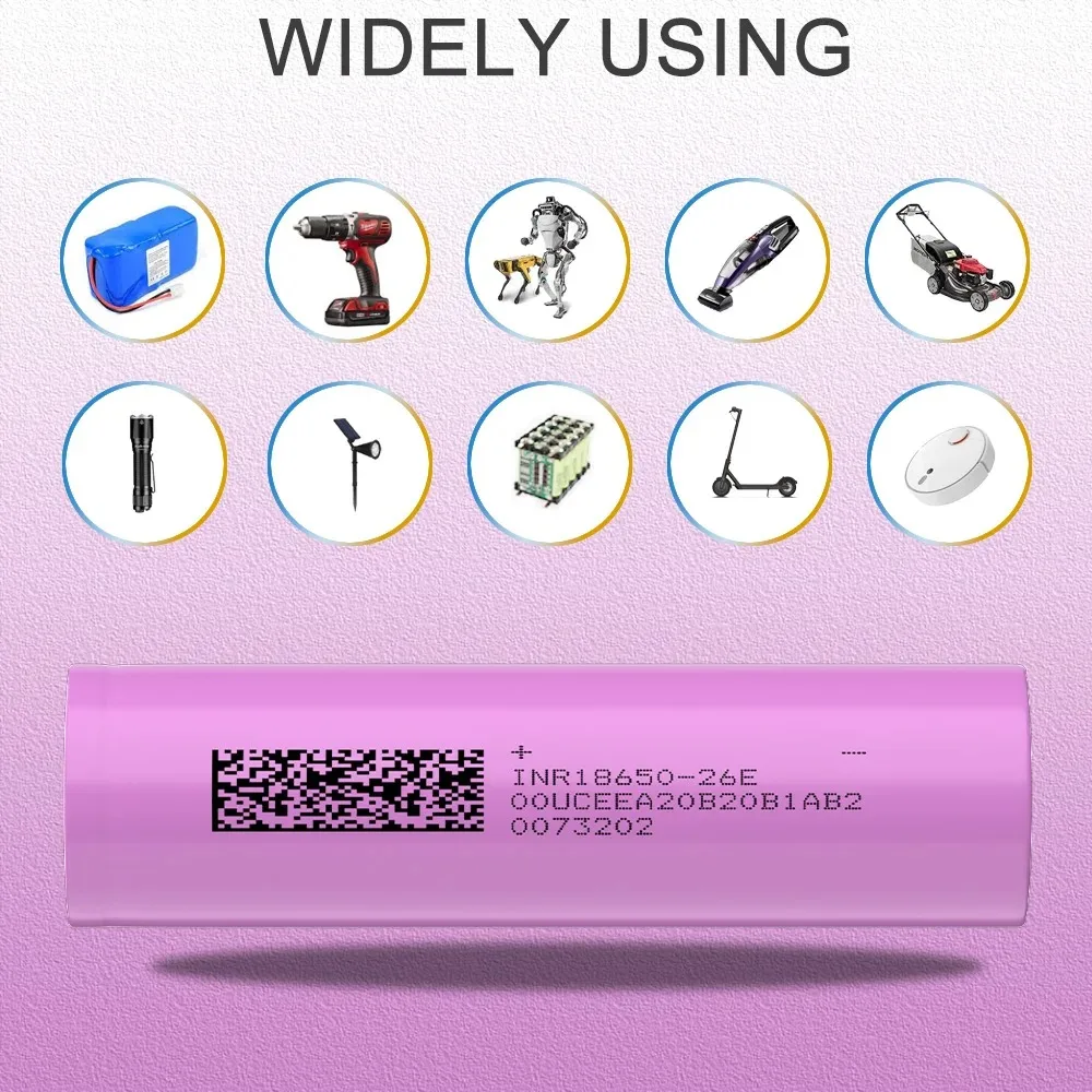 

High Capacity 2600Mah 20A 18650 Rechargeable Battery 3.7V Lithium Ion New 0 Cycle for Bright Flashlight Drone Power Tools