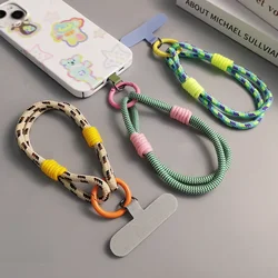 Cordón de teléfono móvil con dos hebras, cordón de muñeca corta Simple, antipérdida, estilo de tira de tarjeta, correa de funda de teléfono Universal