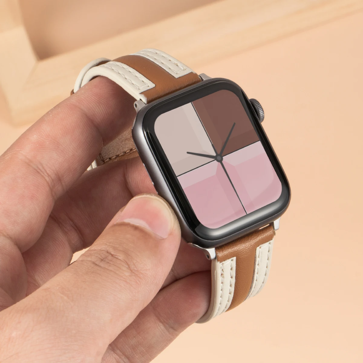 Apple Watch シリーズ 11 S10 42/46mm 9 8 7 41mm 45mm バンド 42mm Ultra 3 49mm ブレスレット iWatch SE3 6 5 4 3 40/44mm用レザーストラップ