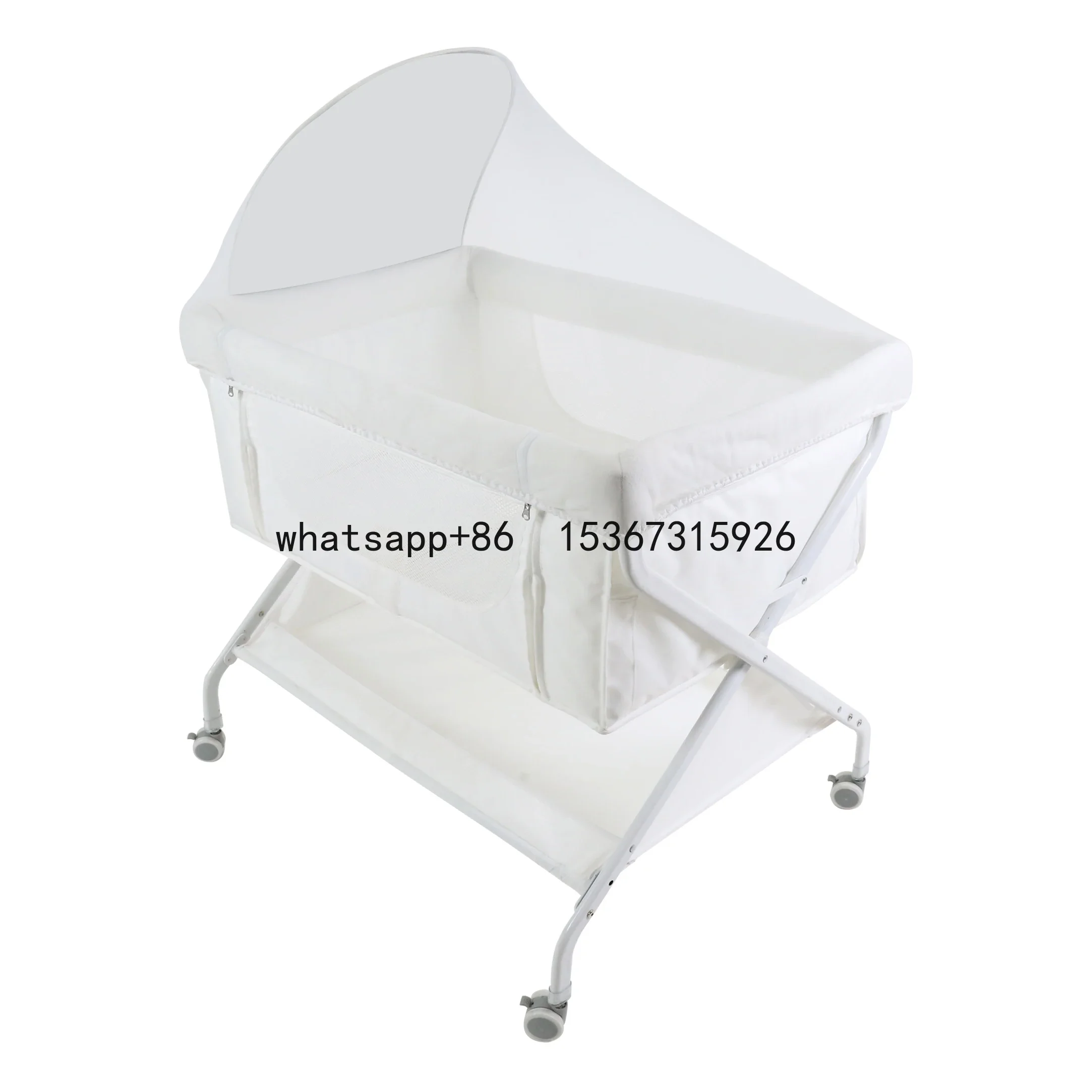 Baby Cradle Baby Bed Sturdy X Frame Light Weight Compact Folding Metal Chinese Steel Baby Crib