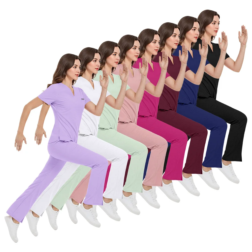 Pet Grooming Non-sticky Hair Workwear Surgical Uniform Medical Nurse Uniforms Women Scrubs Sets Pharmacist Work Clothes