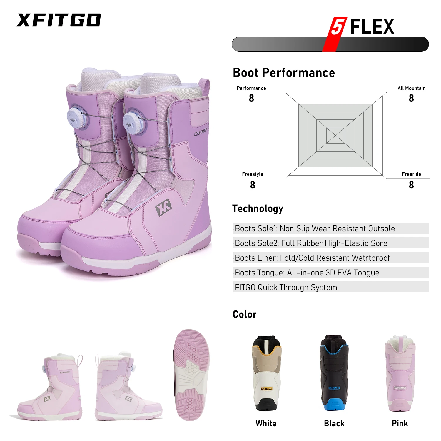 

Full Set Snowboard With Bindings And Boots All Mountain Snowboard Set