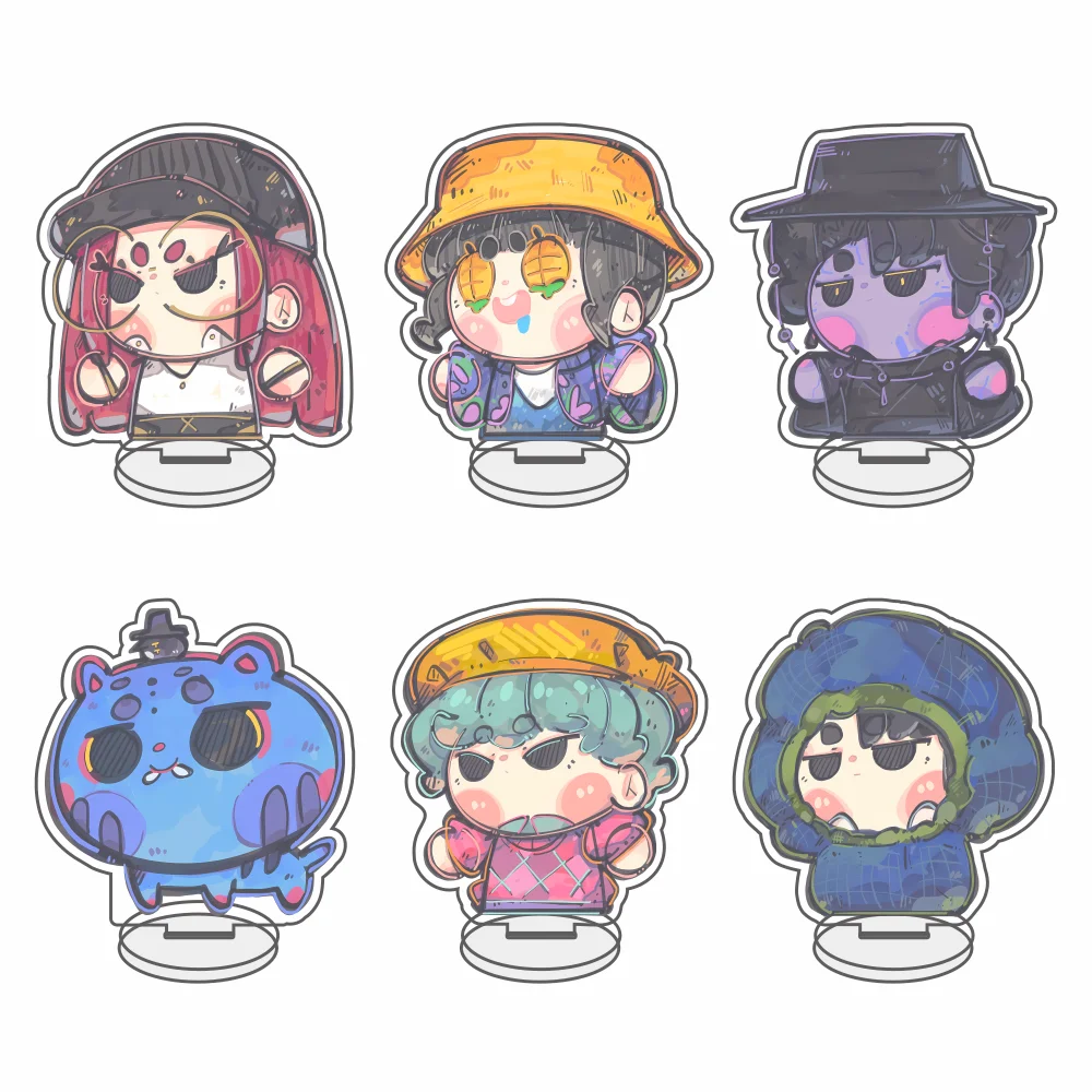 

Kpop Demon Hunters Huntrix Saja Boys Acrylic Keychains Stand Models Ornaments Rumi Zoey Mira Sold My Soul cosplay Fans Gifts