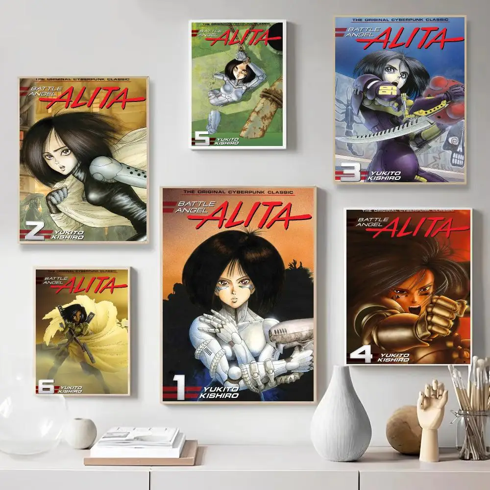 Anmie B-Battle Angel Alita Poster Wall Art Print Poster for Bedroom Living Room Home Decor Gift Artwork