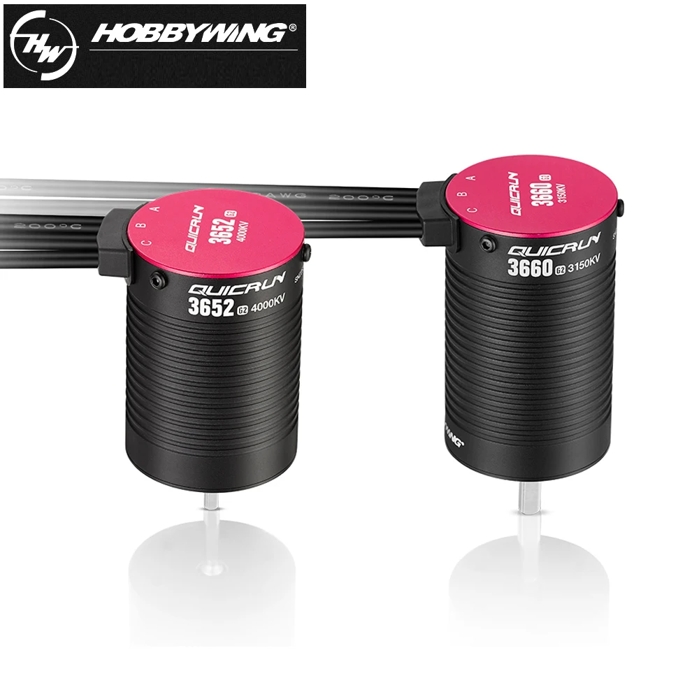 HOBBYWING QuicRun 3652SL G2 3250KV/4000KV/5400KV/ 3660SL G2 3150KV/3700KV 4-Pole 2-3S Sensorless Brushless Motor For 1/10 Buggy