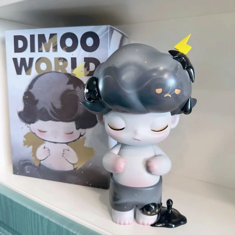 Original Dimoo 400% Thunderstorm Figure MEGA JUST DIMOO Kawaii Rain Thunder Doll Designer Toy Boy Collection Joy Ornament