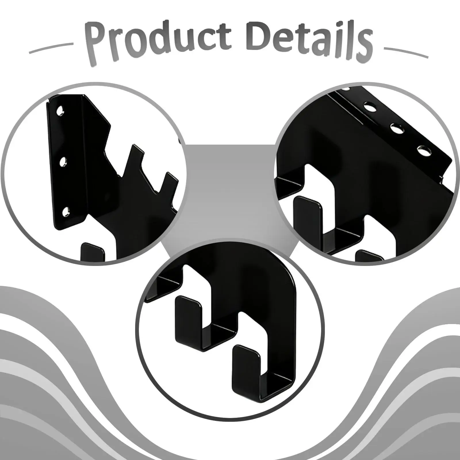 Wall Mounted Chainsaw Hanger Heavy Duty Metal Holder Rack with Tool Side Hole for Workshop Garage Storage