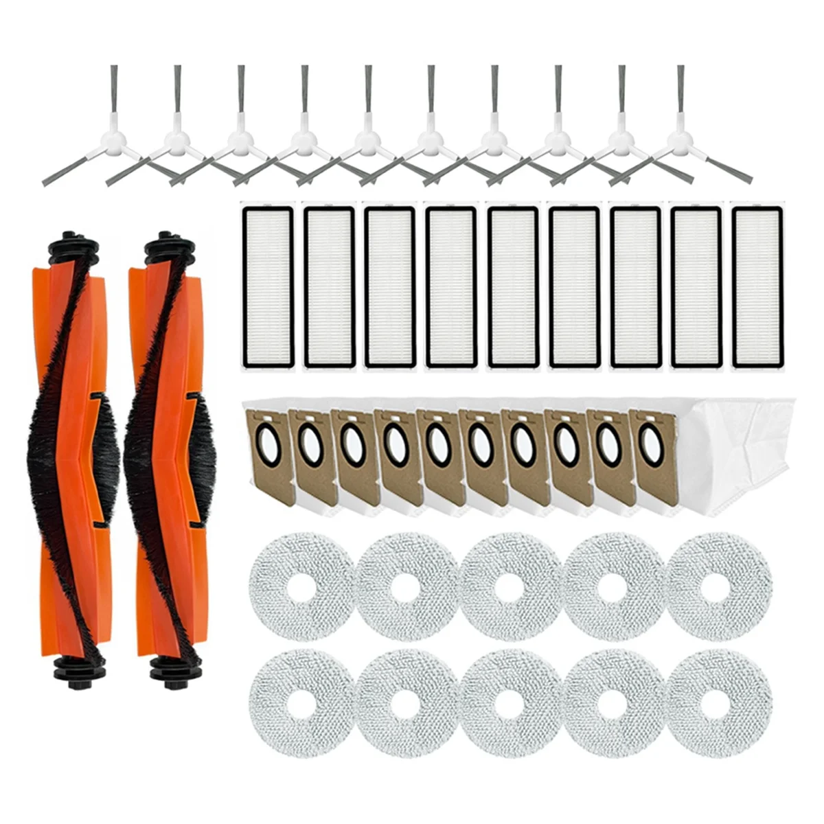 

Для робота-пылесоса X20 + / X20 Plus, основная боковая щетка, Швабра, ткань, Hepa фильтр, пылесборник, аксессуары, запасные части
