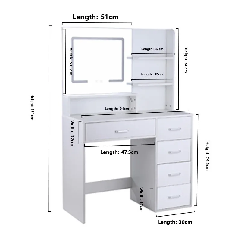 LMM home and commercial hair salon makeup and hair beauty mirror table photo studio wedding shop trial mirror table