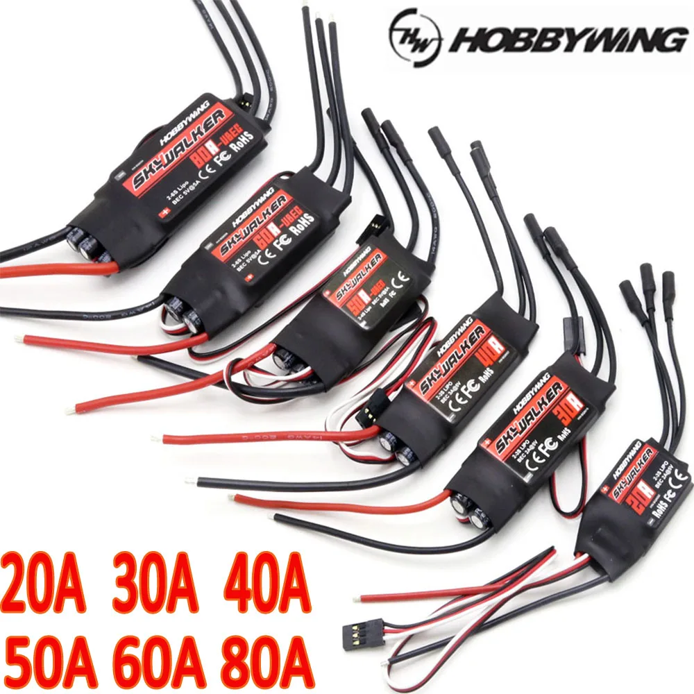 

Hobbywing Skywalker 20A 30A 40A 50A 60A 80A ESC Speed Controler With UBEC For RC FPV Quadcopter RC Aircraft Helicopter