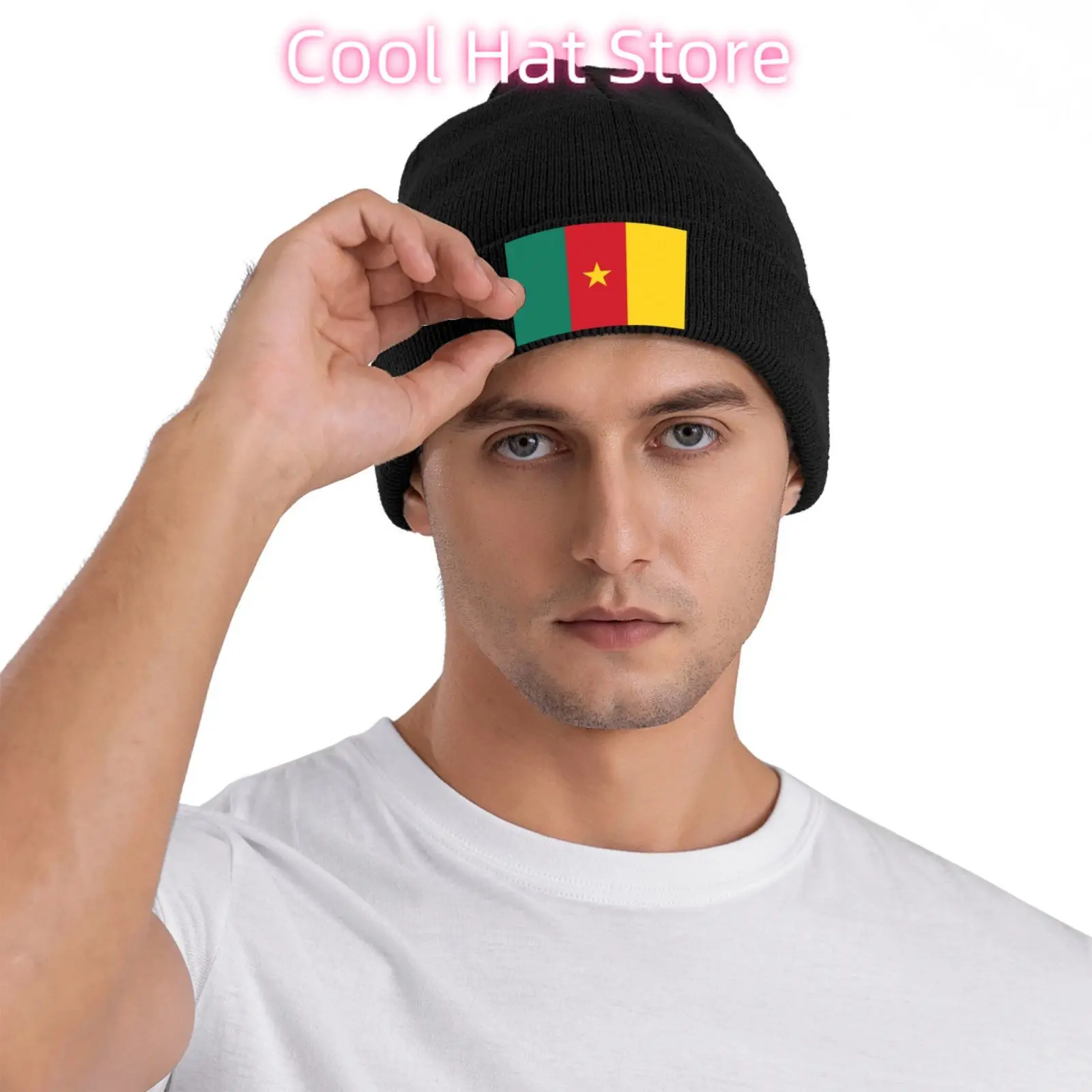 شعار مخصص ل الكاميرون النسر بونيه القبعات الهيب هوب متماسكة قبعة للنساء الرجال شتاء دافئ الكاميرون الوطنية Skullies Beanies قبعات