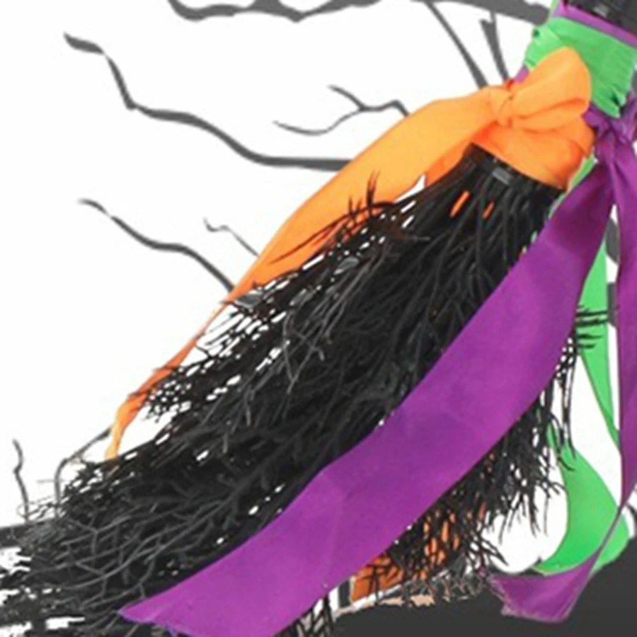 

Костюм ведьмы на Хэллоуин для девочек, тюлевое платье с летящими рукавами и принтом паутины и повязкой на голову, одежда для косплея