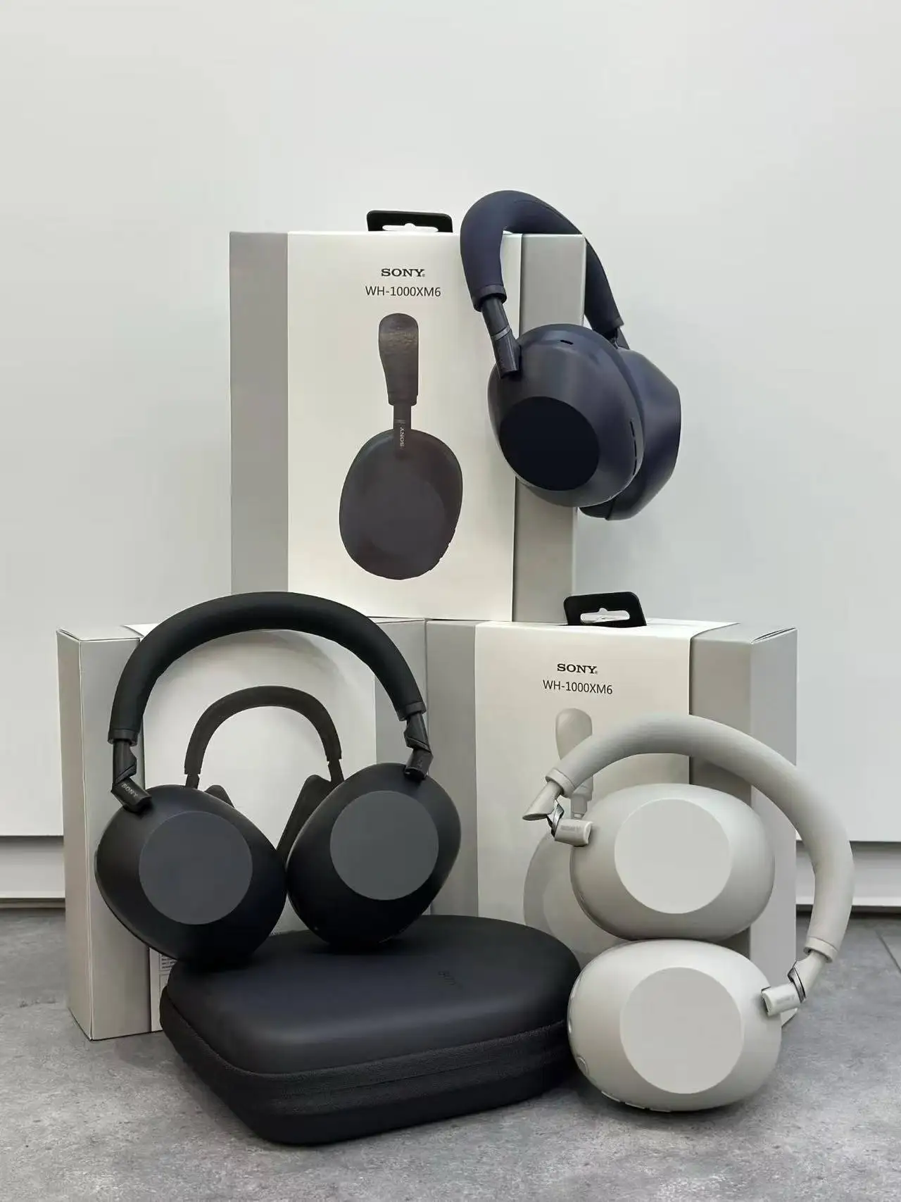 Sony WH-1000XM6 Headphones Noise Cancelling High Resolution Sound Soft Fit Foldable Design 30 Hours Battery Support iOS Android