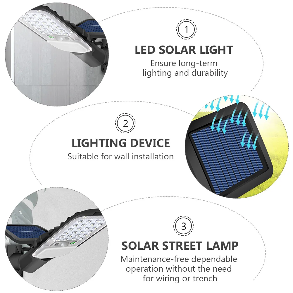 

1 set 1 Set Solar Street Light Outdoor Waterproof Wall Lamp Durable Led Solar Light For Street Decoration Energy Saving Lighting