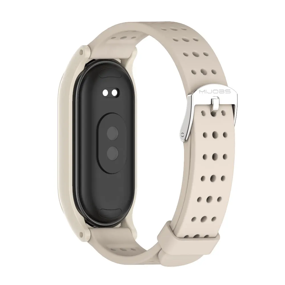 حزام ل Xiaomi Mi Band 8 9 10 سوار معصم من السيليكون Mi band 9 سوار بديل لـ Xiaomi Smart Band 8 9 حزام لون المعصم