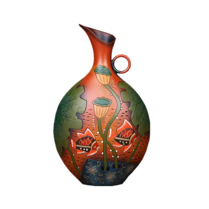 

Traditional Chinese style living room vase decorations, TV cabinets, wine cabinets decoration