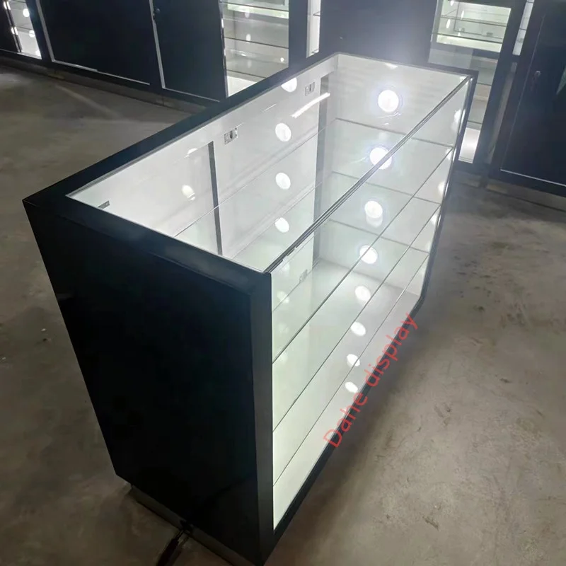 

Custom. High Quality Retail Store Display Showcase Smoke Store Showcase LED Light Store Counter Display