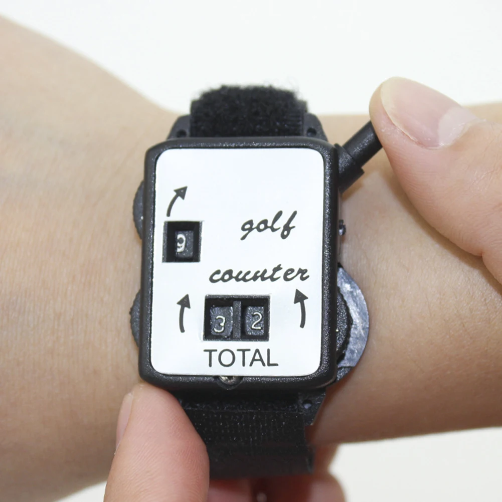 Golf Score Keeper with Wristband Watch Shaped Score Counter Portable Manual Score Keeper Watch for Golf Sport Teacher