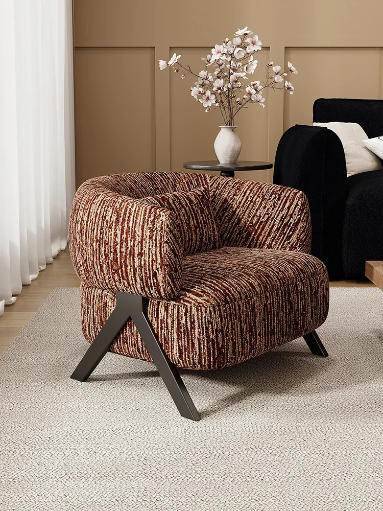 

Medieval single sofa chair simple living room balcony hotel homestay leisure croissant chair