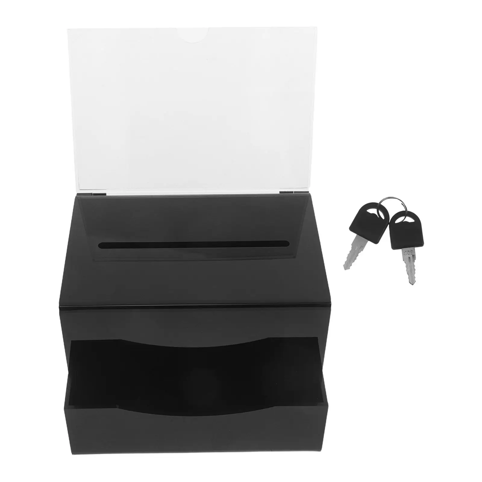 

Tip Jar with Lock - Acrylic Donation Box for Money Tips - Suggestion Box for Classroom Office Restaurant Use Raffle Jar