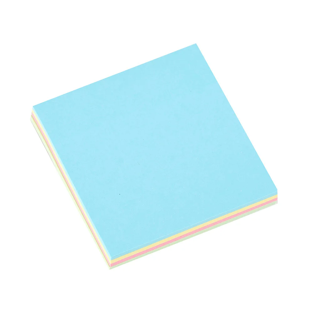 Imagem -04 - Quadrado Azul Cor Verde Memo Pad Escola Estudo Material de Escritório Papelaria Papel Sticky Note Scrapbooking Pcs por Conjunto