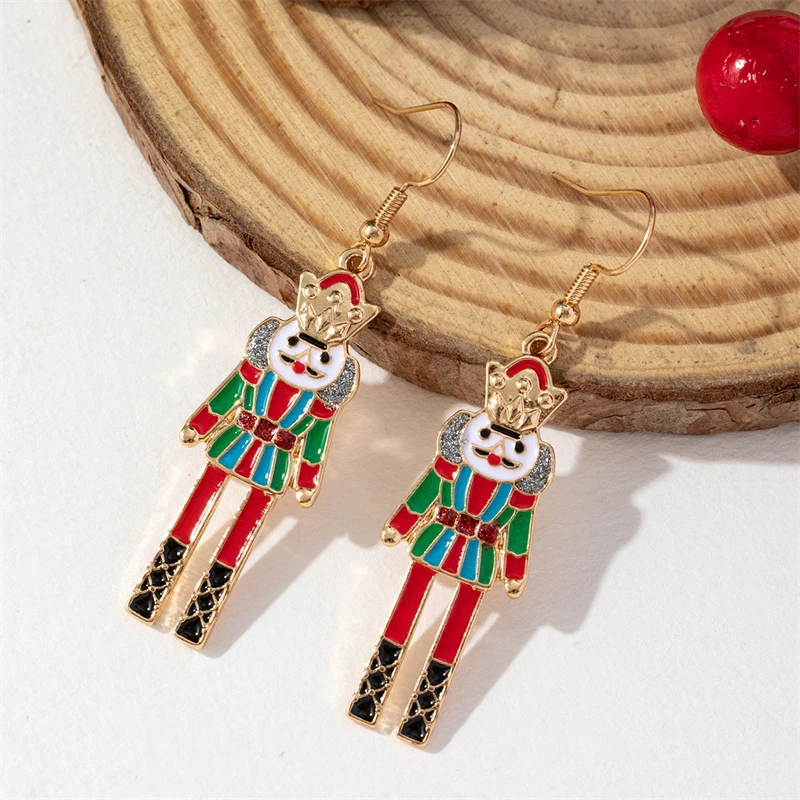 Neue trendige exquisite Weihnachts-Glühbirnen-Ohrhänger für Frauen, einfache Strass-Schleifenohrringe, Weihnachtsfeier-Schmuckgeschenke. – Detail 10