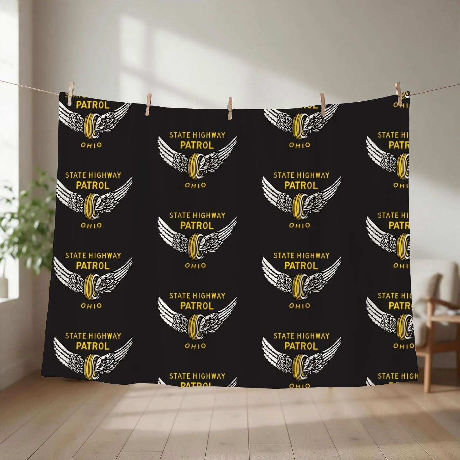 Ohio Highway Patrol Throw Blanket warm for winter Fashion Sofas Vintage Single Blankets