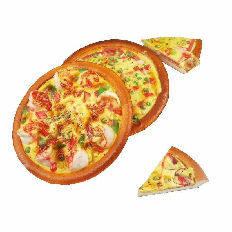 Artificial PU Simulation Food Kitchen Toys Fake Pizza Model Kids Role Play Restaurant Chef Pretend Making Sausage Shrimp Pasty