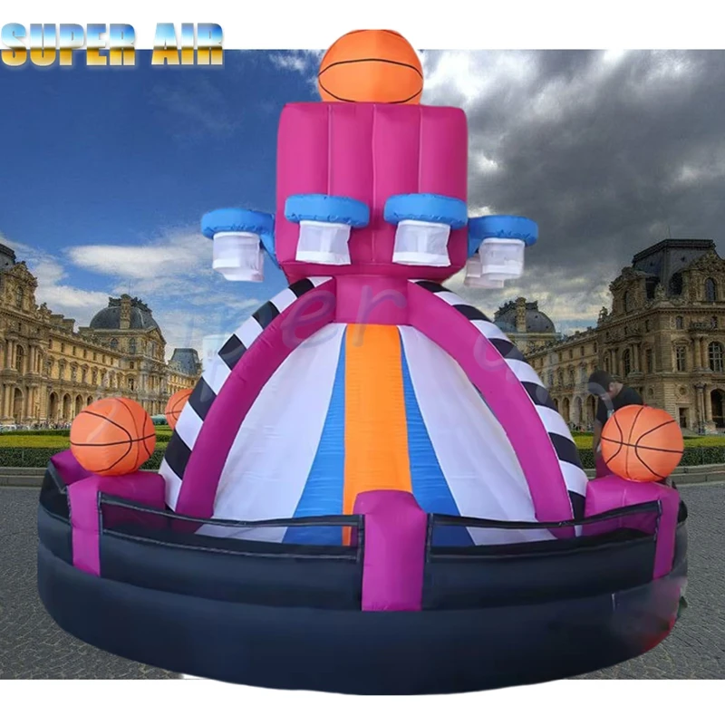 Custom design inflatable basketball hoop shot inflatable shotting sport game for events