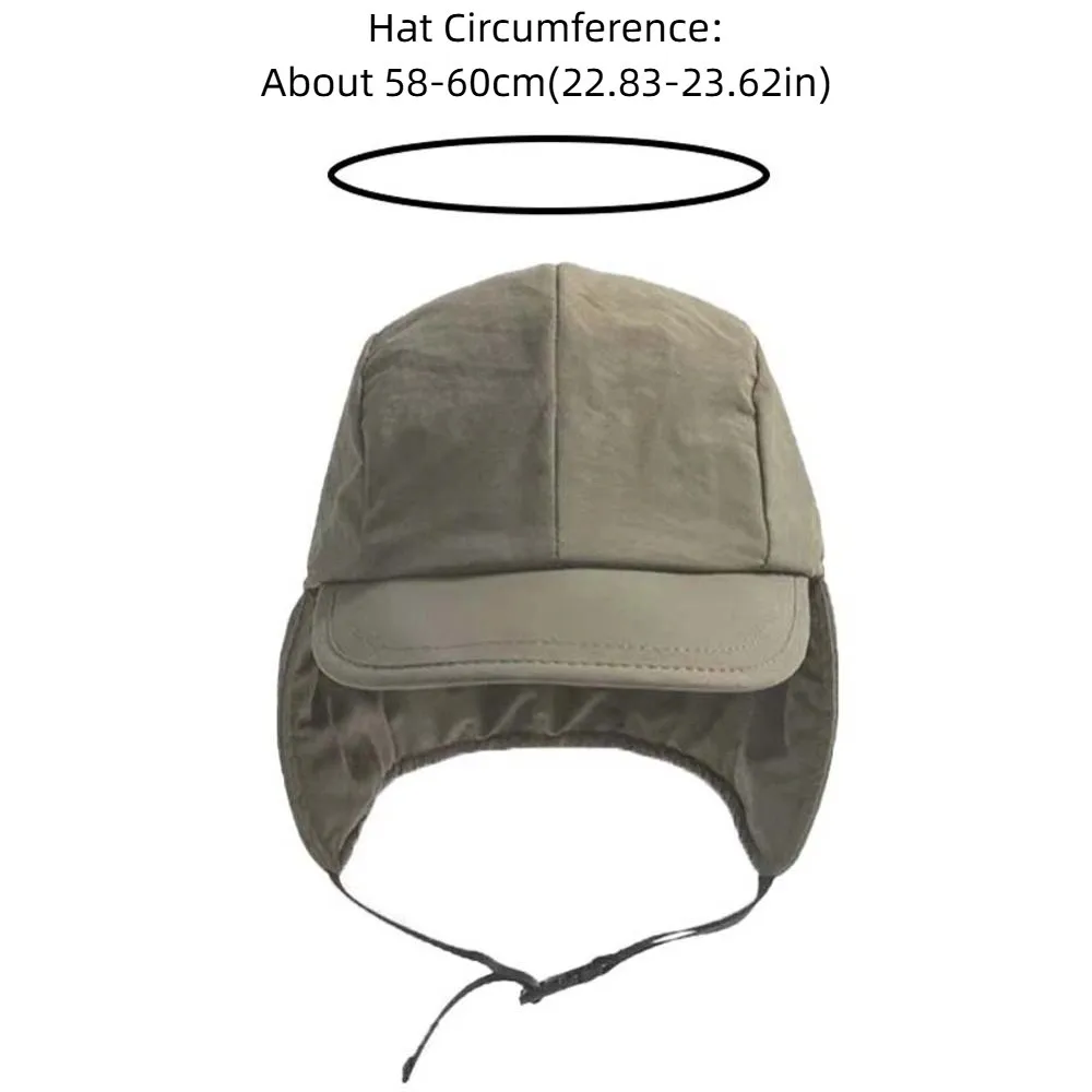 Japanese Style Ear Protection Ushanka Multi-functional Lightweight Earflaps Visor Hat Cotton Soft Windproof Pilot Cap Outdoor