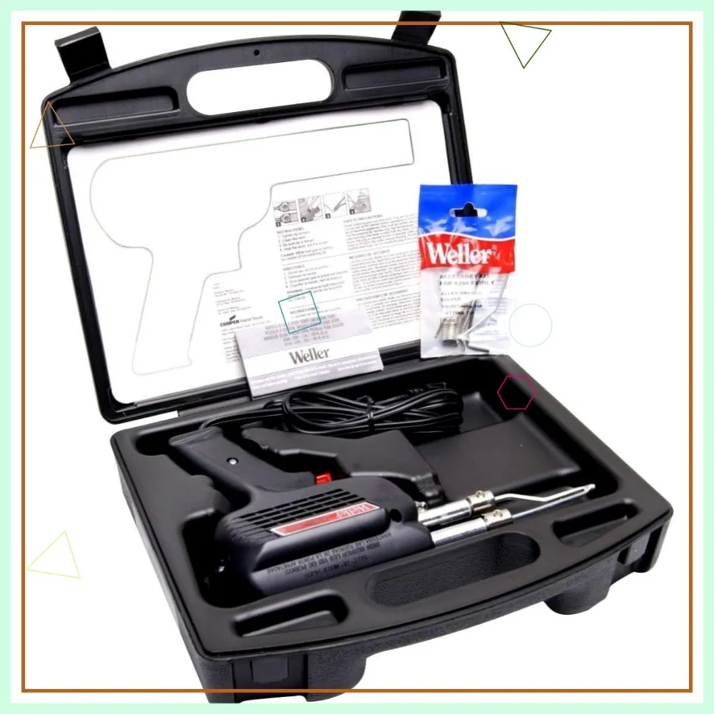 

260W & 200W Professional Soldering Gun Kit with Three Tips and Solder in Carrying Case