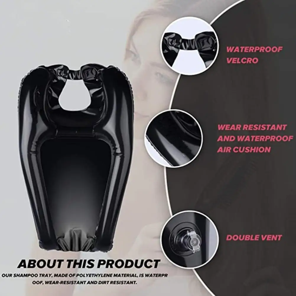 Inflatable Hair Washing Basin Portable PVC Foldable Shampoo Basin For Pregnant Women Elderly Patient Quickly Inflated Deflated