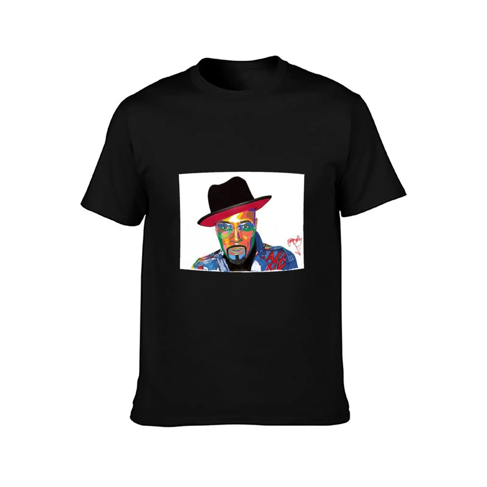 Hand drawn portrait of Teddy Riley by Eddie Boom T-Shirt, Summer Casual Cotton Tee, Oversized Streetwear Tops, Unisex Men Women