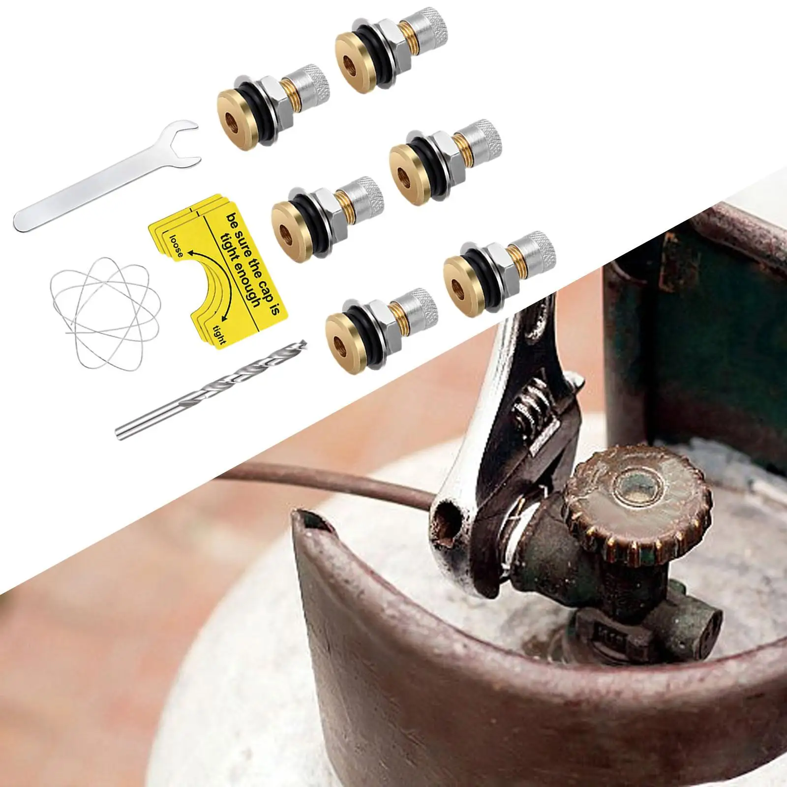 6 قطعة خزان الوقود تنفيس قبعات مانعة للتسرب الغاز يمكن تنفيس صمام 3 جالون علبة الغاز