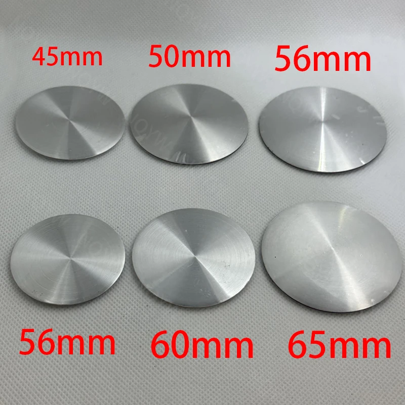 4Pcs/Set 3D Aluminum Car Wheel Center Caps Stickers 45mm 50mm 56mm 60mm 65mm Black Silver Car Rim Hubcap Cover Decal Accessories