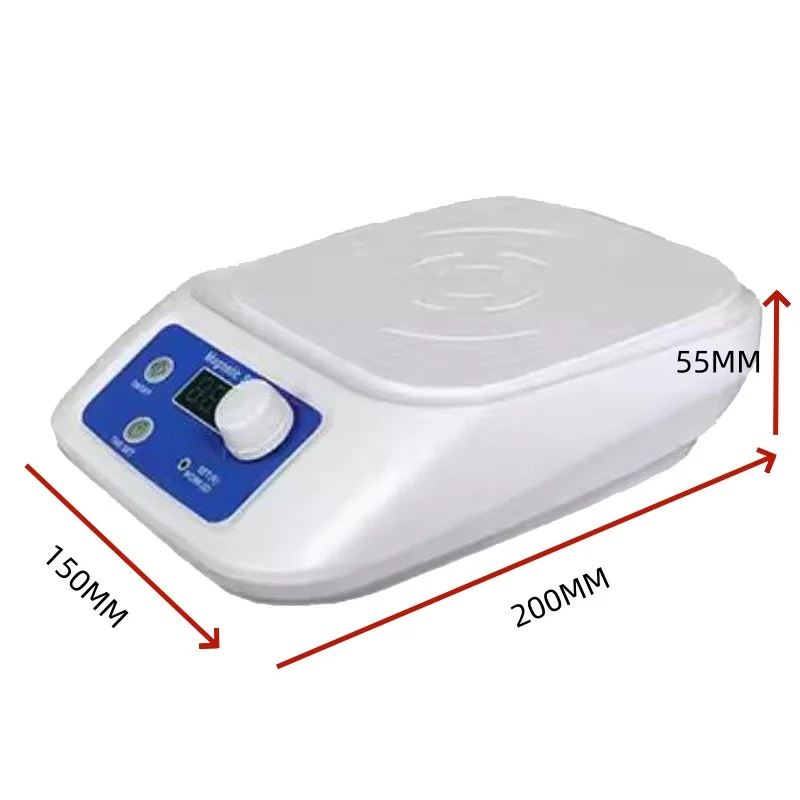 12V digital display magnetic stirrer laboratory silent stirrer 0-9999MIN timing design 0-1800RPM speed adjustable