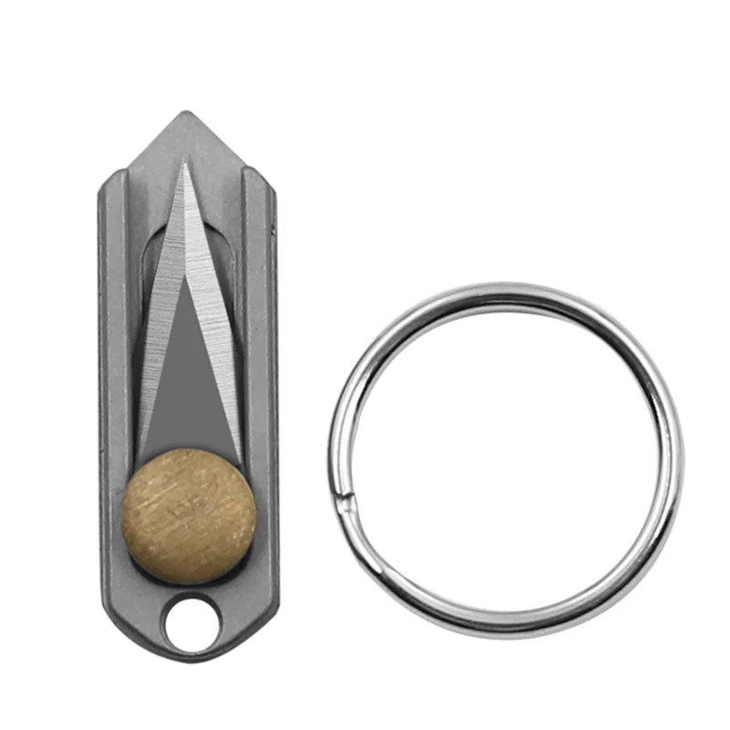 1PC Multi Knife Pure Titanium Alloy Mini Pocket Folding Knife Keychain Pendant Unpacking Sharp Demolition Express Letter Opener