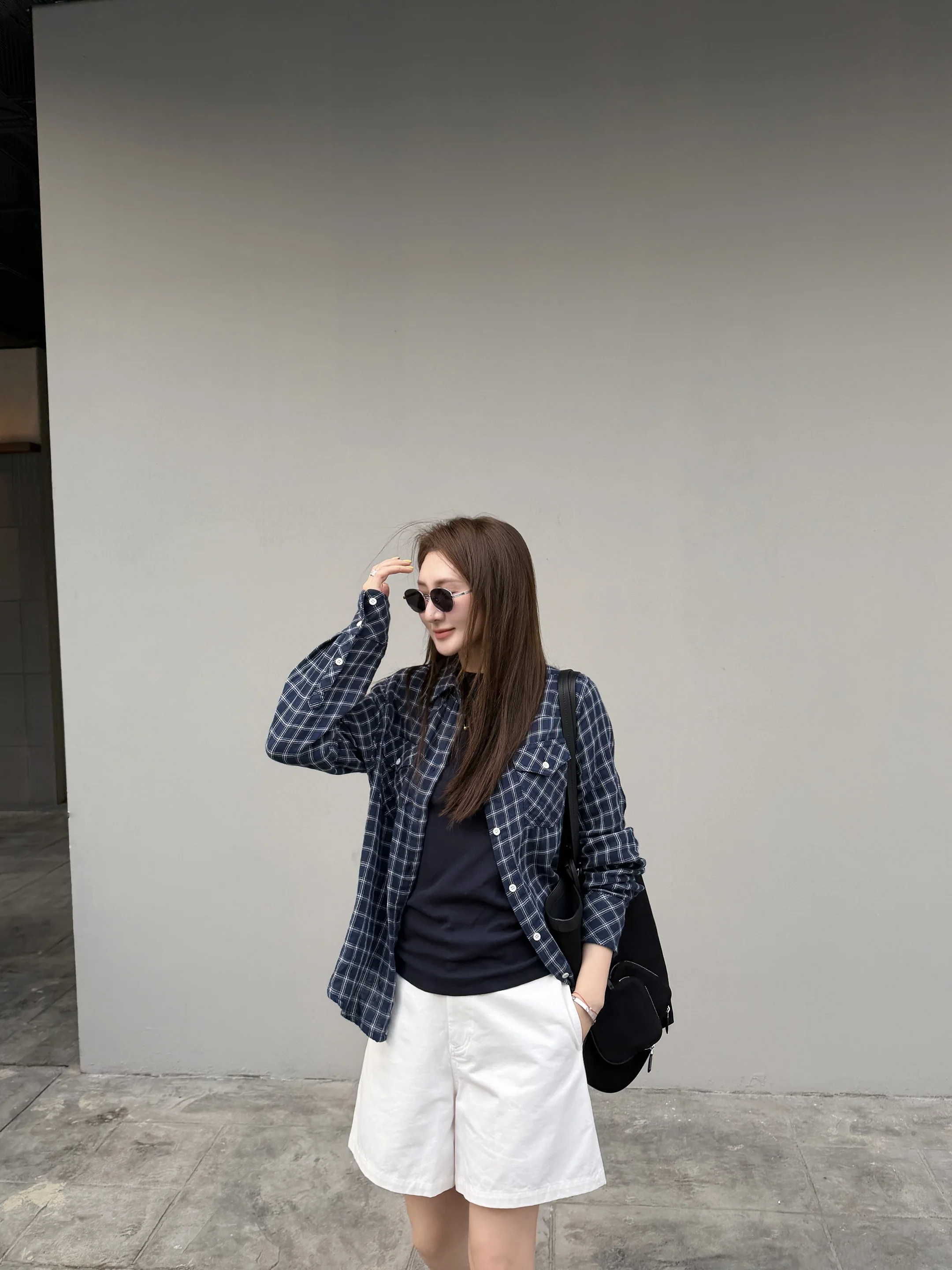 

AIMURSE Повседневная клетчатая рубашка из чистого хлопка, универсальная модель, весенняя коллекция, женская модная дышащая удобная блузка с длинным рукавом