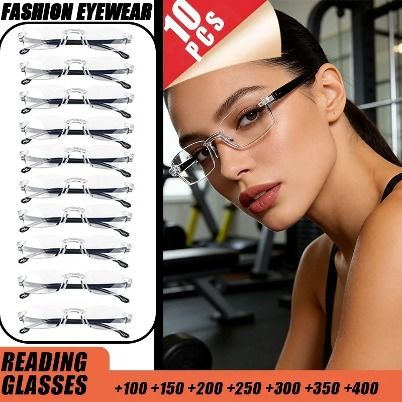 Oculos-de-leitura-quadrados-sem-aro-unissex-10-pecas-bloqueio-de-luz-azul-lentes-hd-com-revestimento-antirreflexo-leve-e-duravel