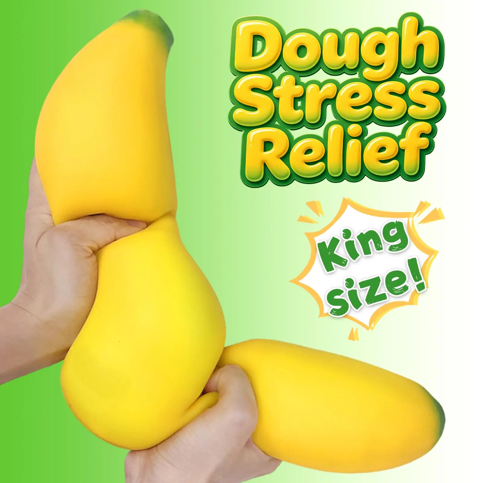 40cm Giant Banana Squishy Toy Realistic Simulation Fruit Stress Relief Squeeze Toy Soft Slow Rising Sensory Fidget Toy