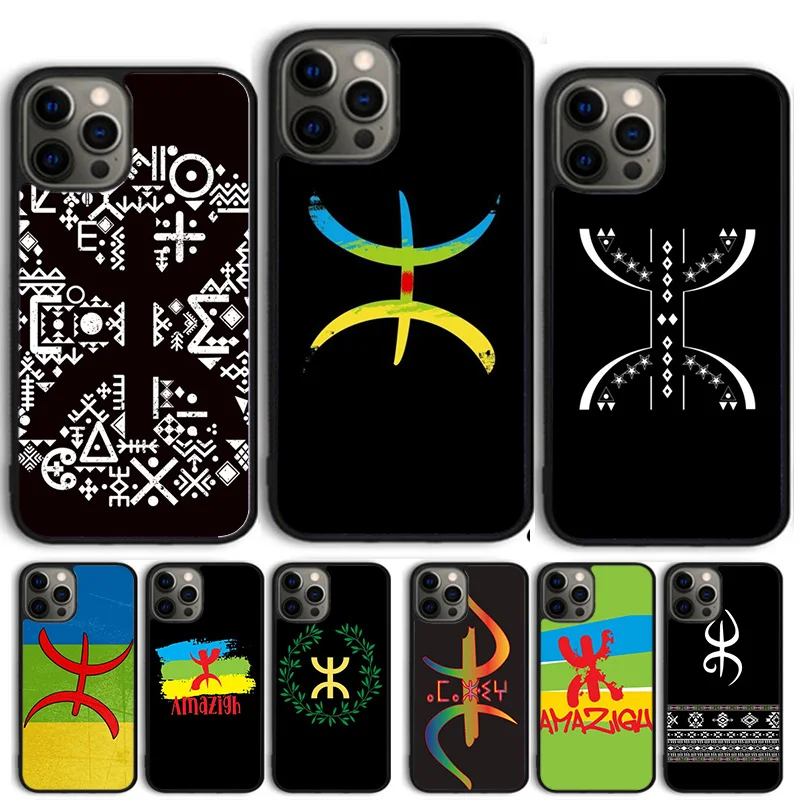 Amazigh Flag Phone Case Cover For iPhone 16 15 11 13 14 Pro Max 12 mini Plus X XS Max XR Fundas