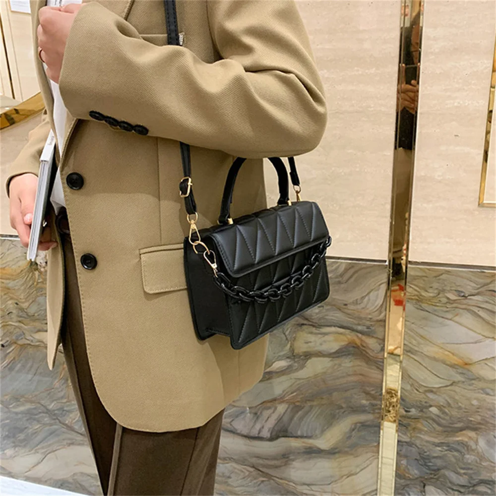 JOCrossbody-Sac à carreaux pour femmes, sacs à main et bourses, petit rabat, poignée supérieure