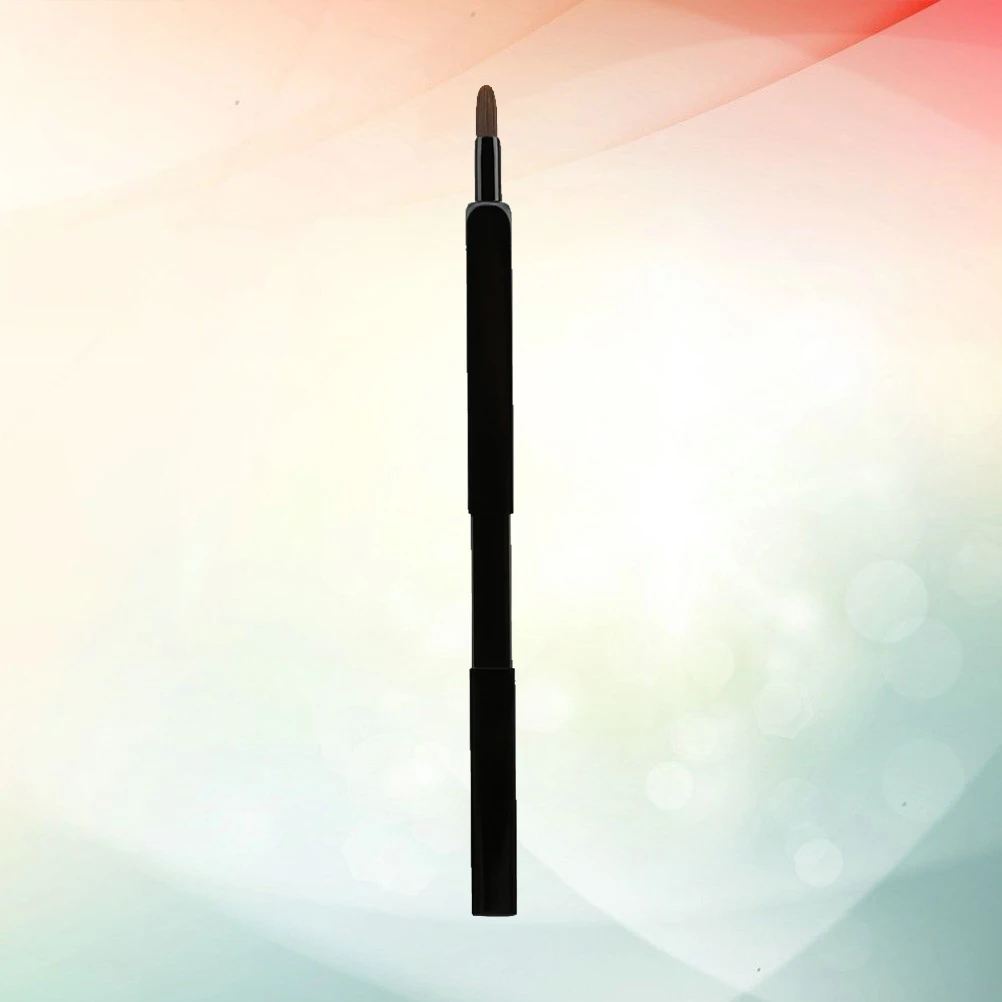 

Lip Brush Tool Kit Retractable Premium Bristles Portable Lipstick Applicator Makeup Brush Black Long Travel Use